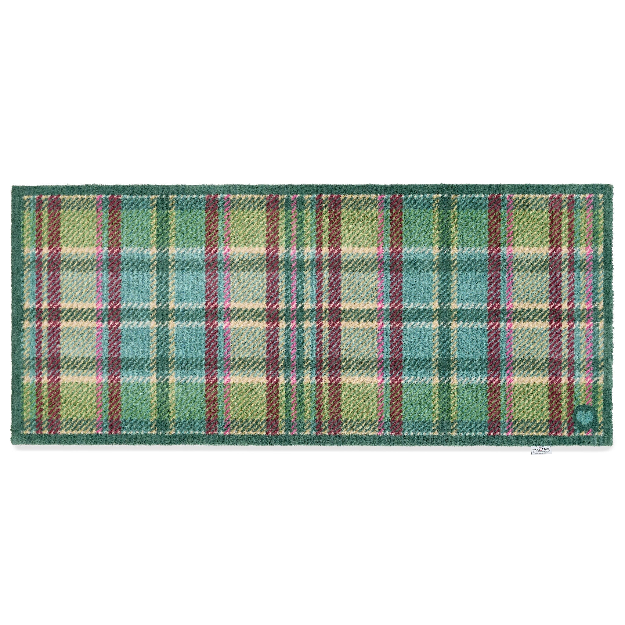 Hug Rug Tartan Green indoor runner