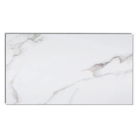 Dumawall+ Tivoli Large Bathroom Tile 90x50cm – Waterproof Light Grey Stone-Effect PVC Wall Panel