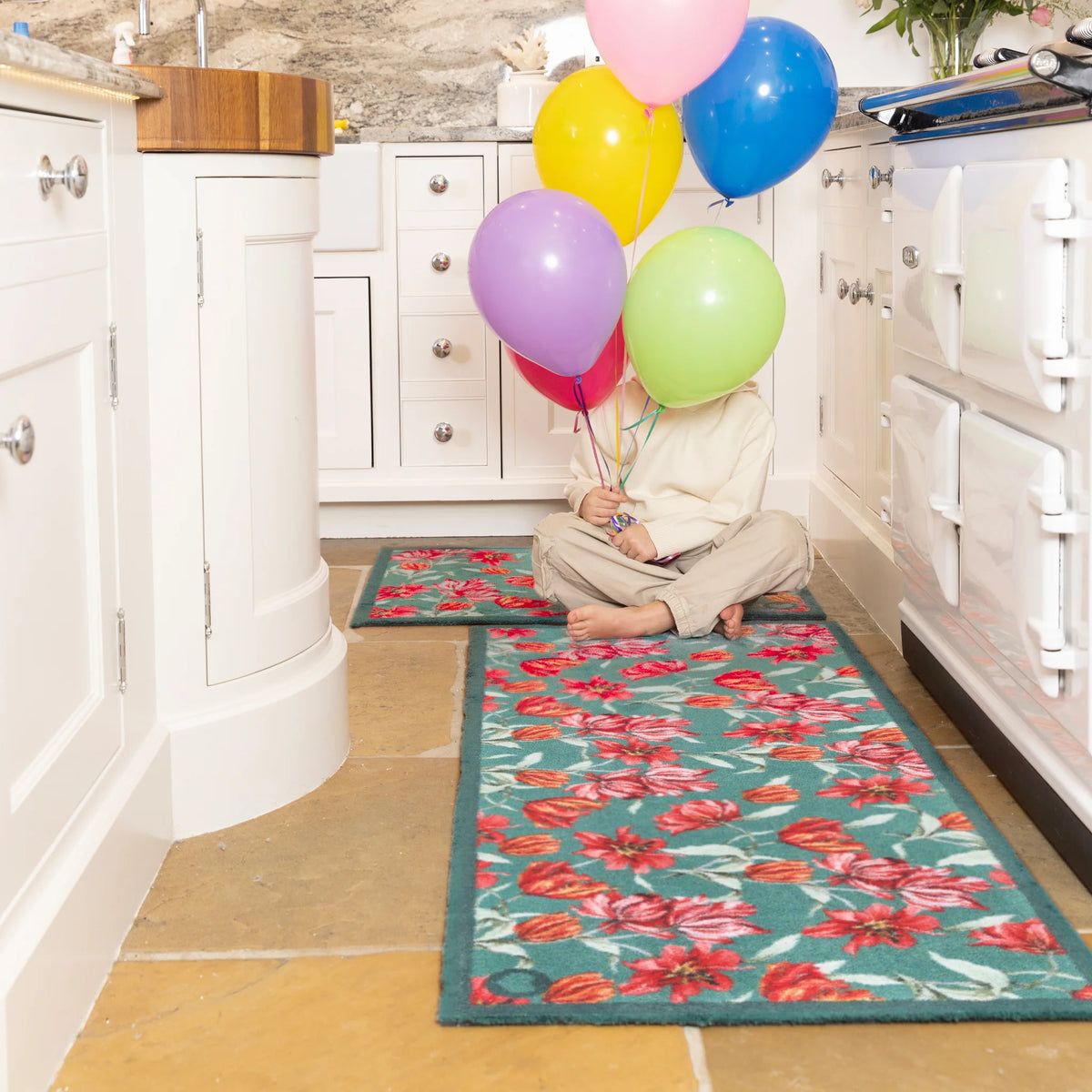 Huf Rug Hug Rug Tumbling Tulips | Washable Eco Door Mat | Project DIY