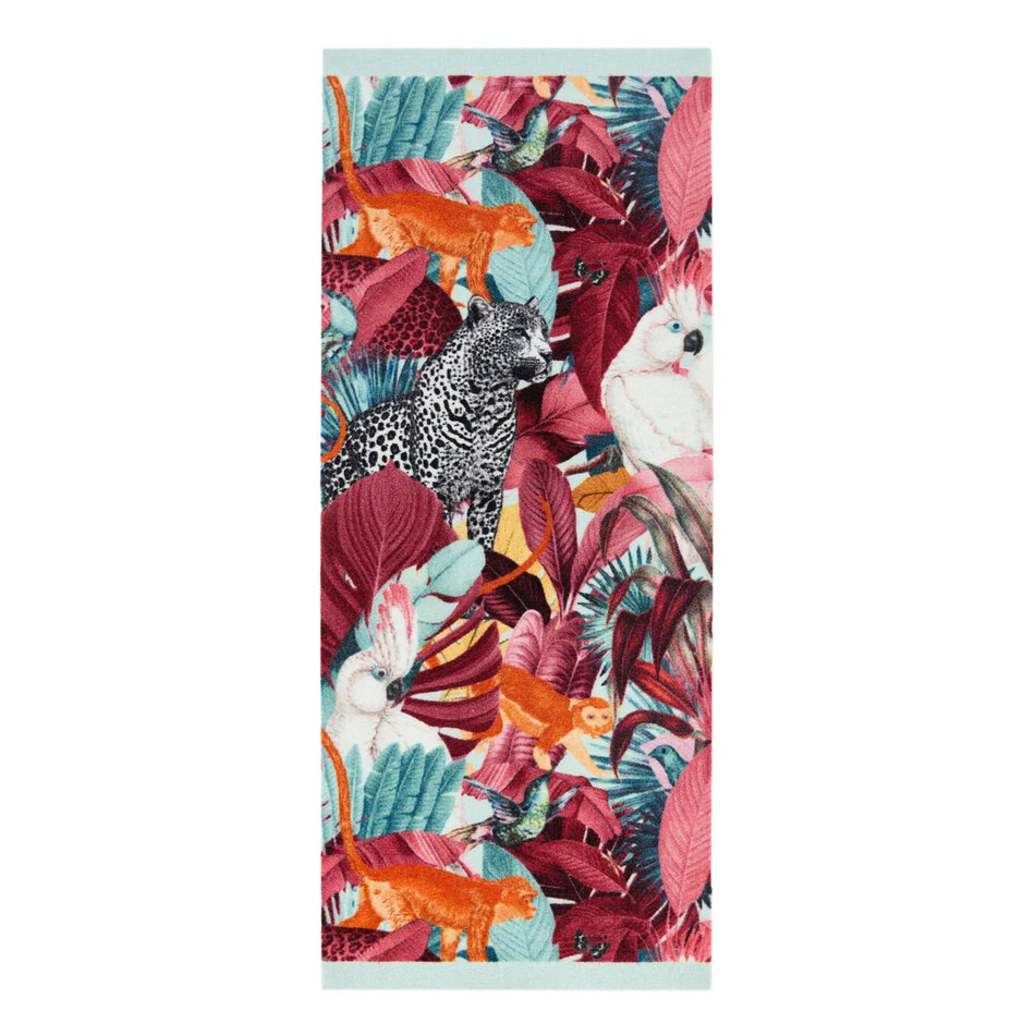 My Mat Studio Collection Exotic Palms Coir Doormat 67x150cm – Tropical Palm Leaf Print Entrance Mat with PVC Backing