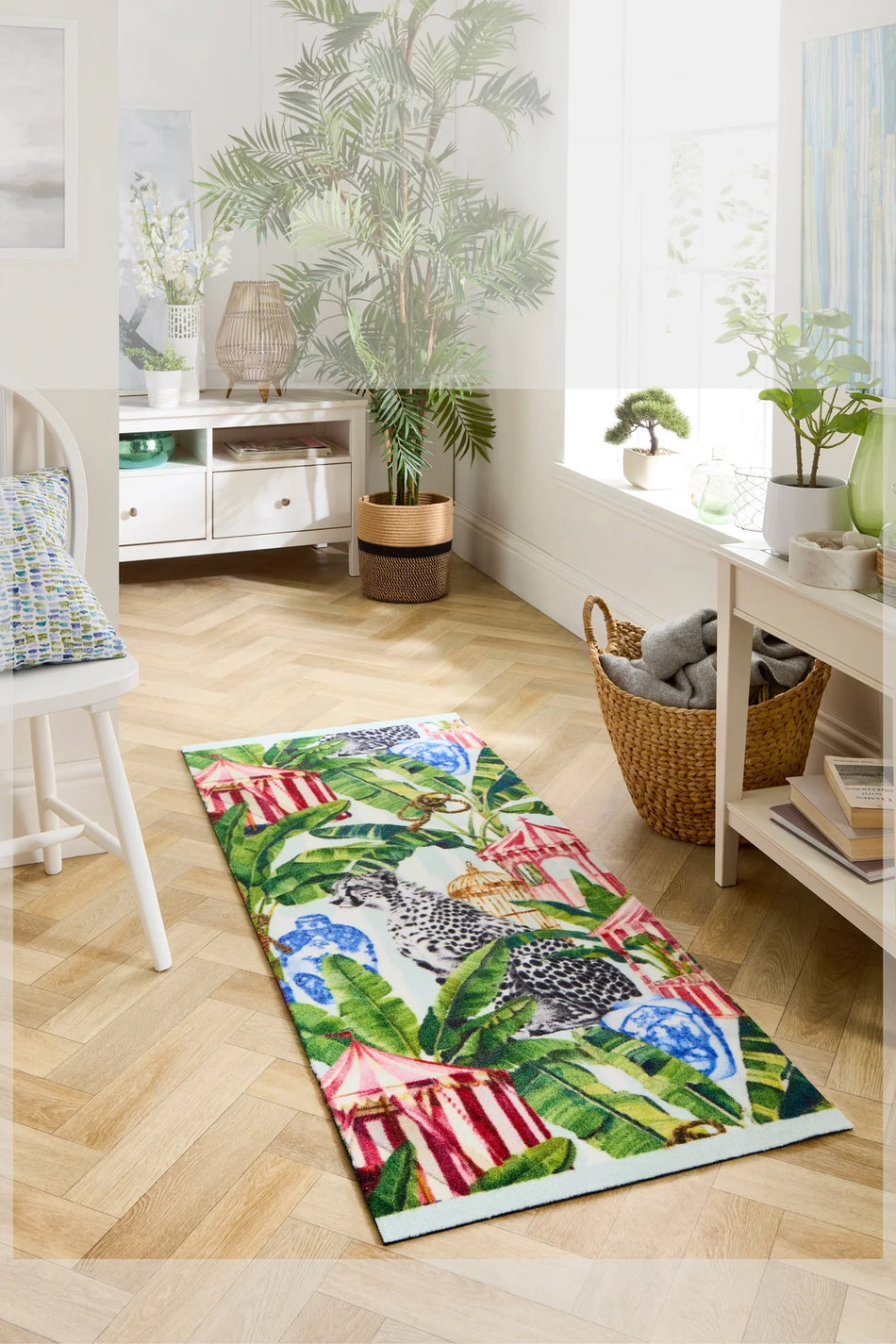 Lux Leopard Coir Doormat placed at a wide front entrance – Perfect for double doors and patios