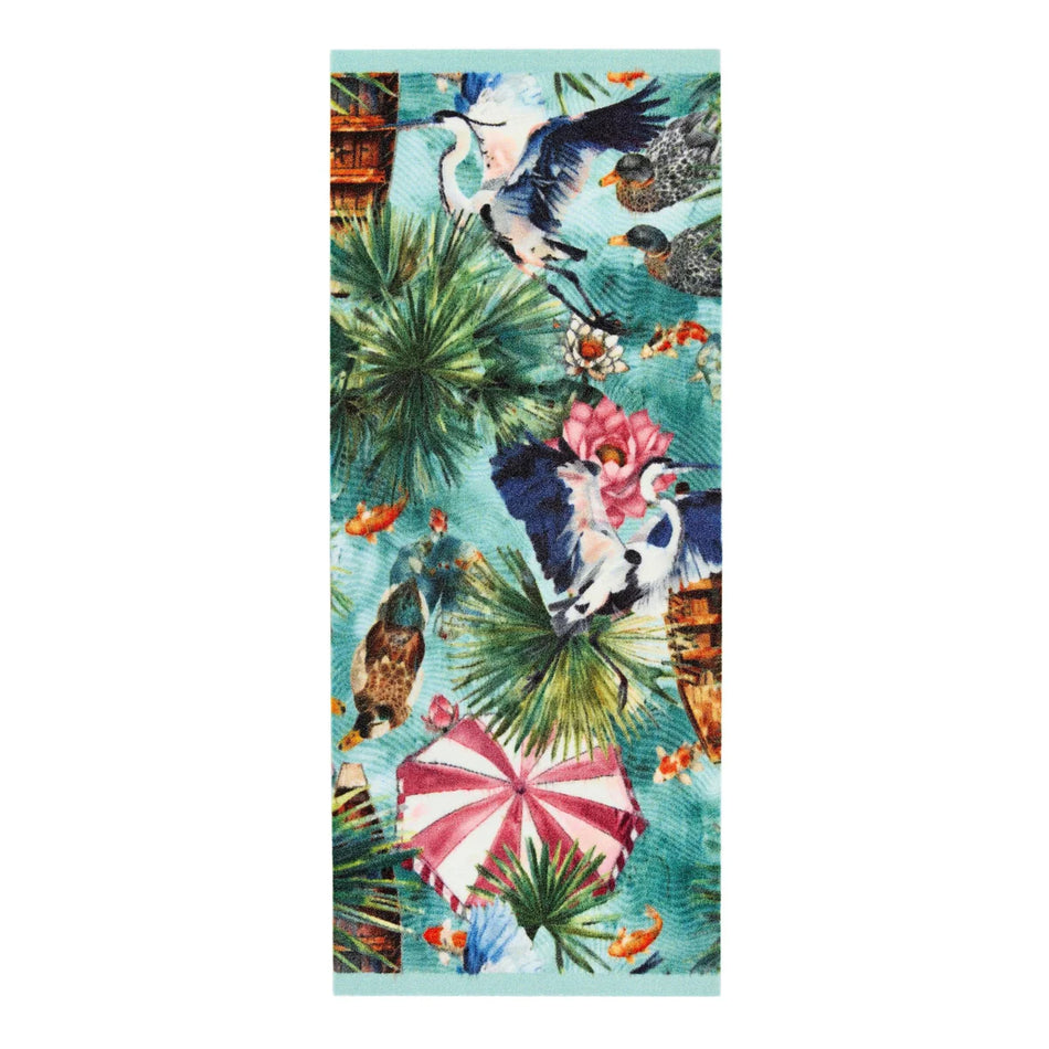 My Mat Studio Collection Lux Parasols Coir Doormat 67x150cm – Stylish Wide Entrance Door Mat with Non-Slip PVC Backing