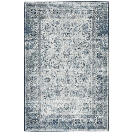 Hug Rug Vintage Imperial rug with ornate blue floral pattern

