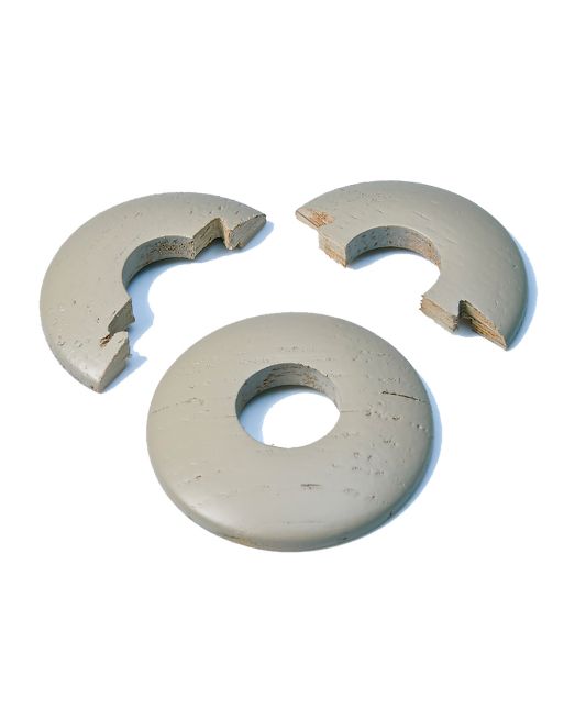 White Washed Oak solid pipe covers collars
