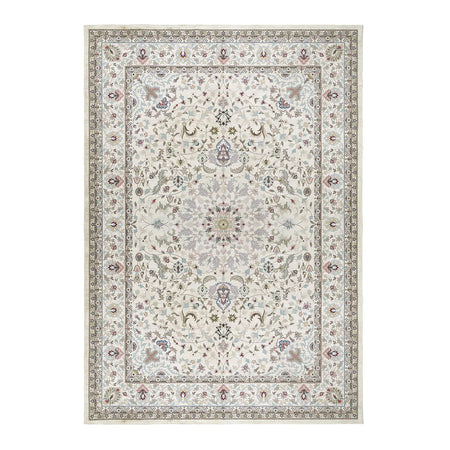Origins Washable Windsor Rug with traditional floral design on white background