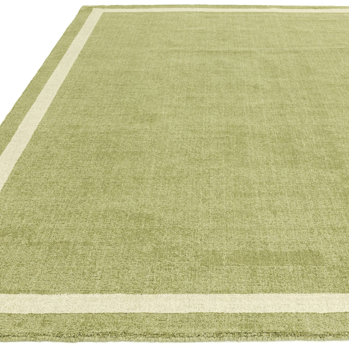 100% wool handwoven rug in green

