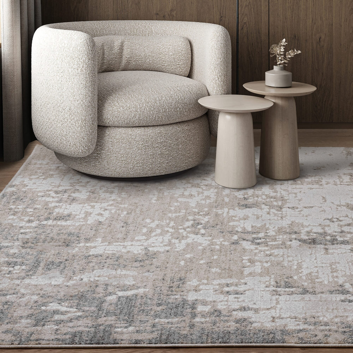 Anders AN01 Rug by Asiatic in minimalist living room

