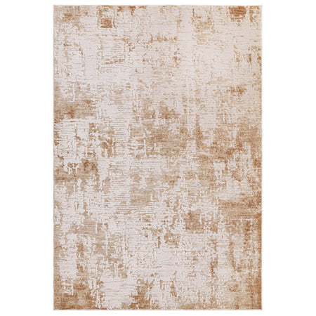 Neutral-tone rug with soft geometric pattern

