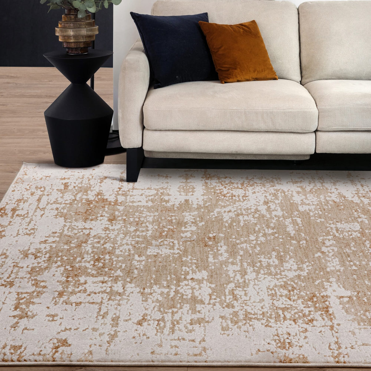 Anders AN03 rug in a modern neutral living space

