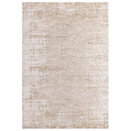 Modern stripe-pattern rug in cream and beige

