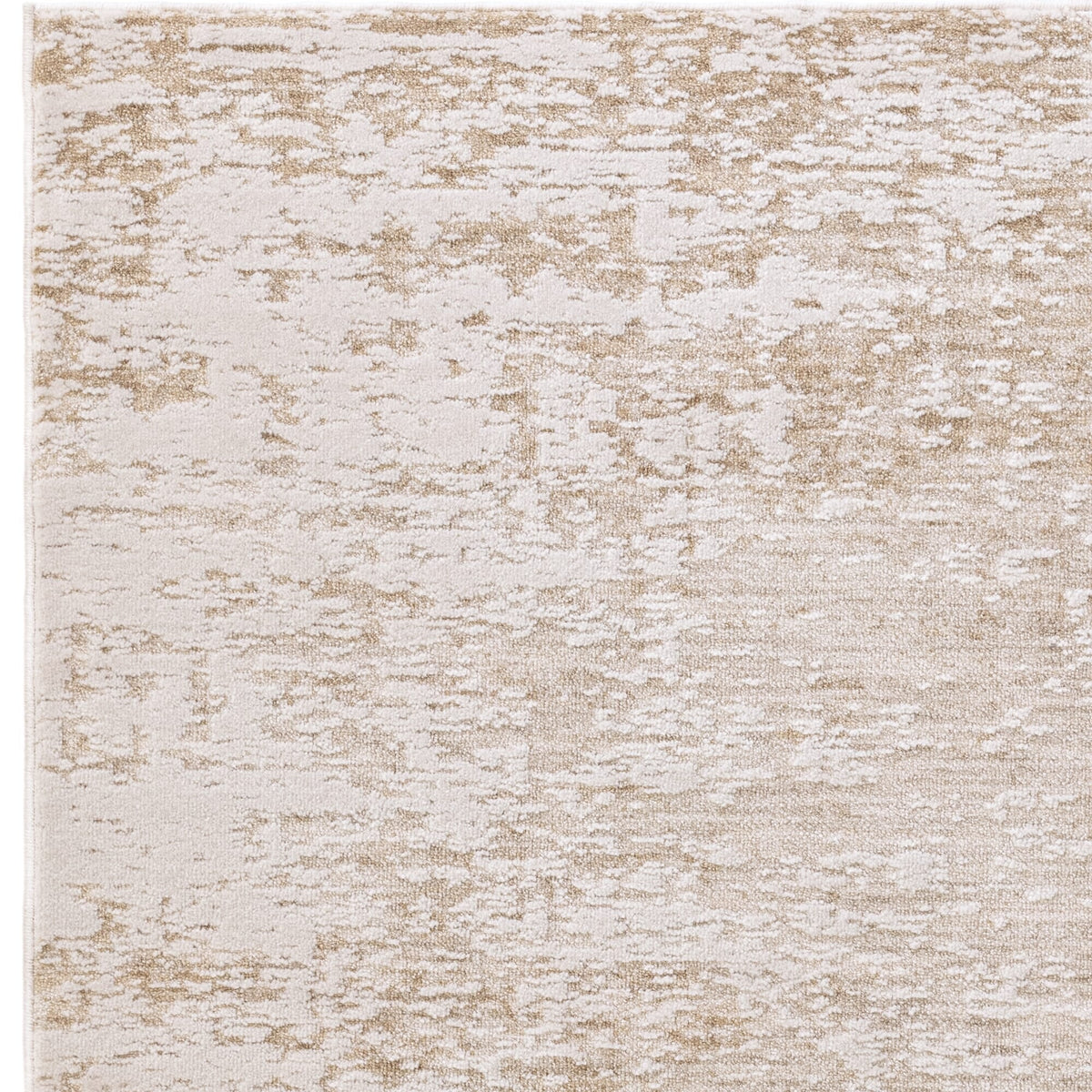 Taupe and ivory rug with broken stripe design

