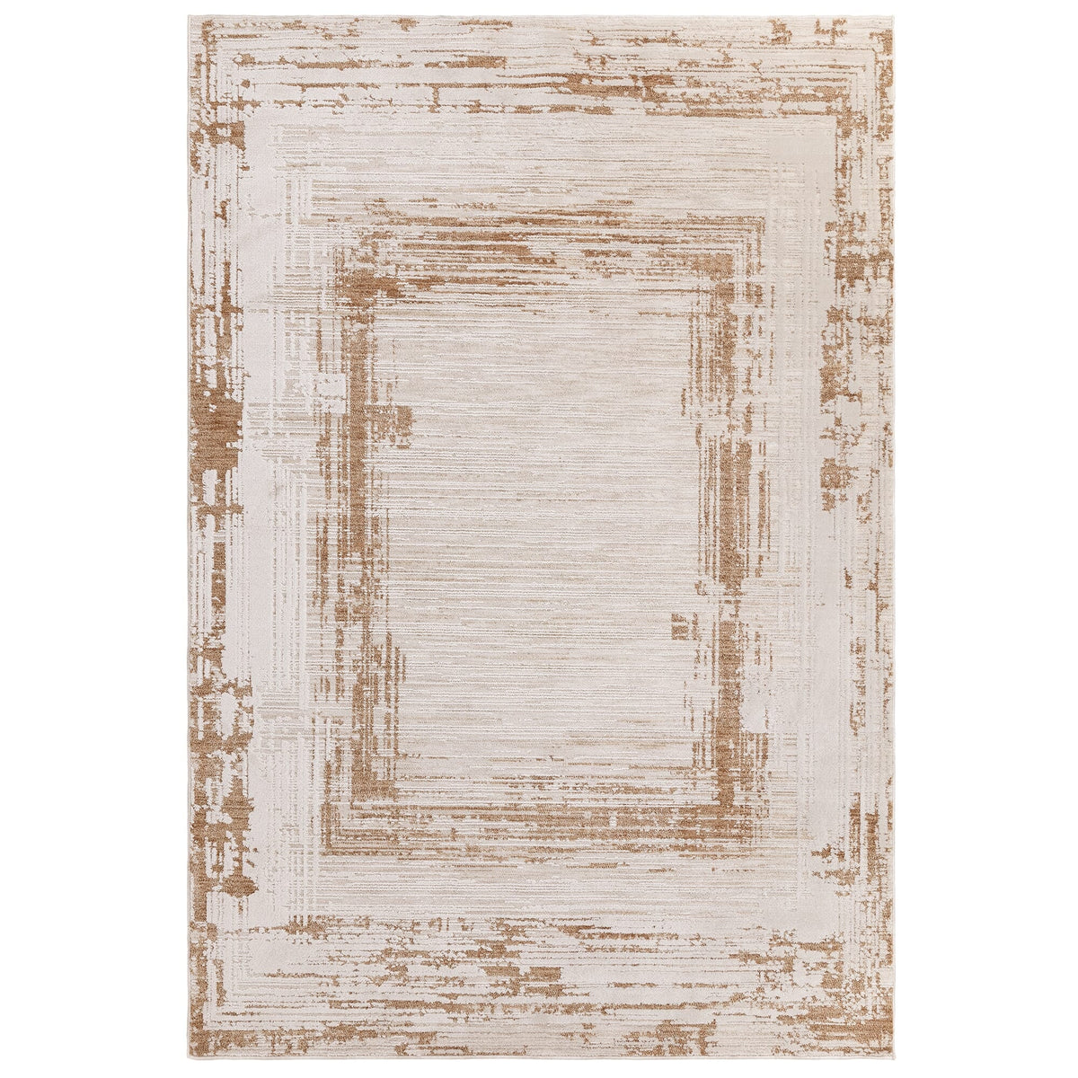 Modern abstract rug in beige, grey and ivory tones

