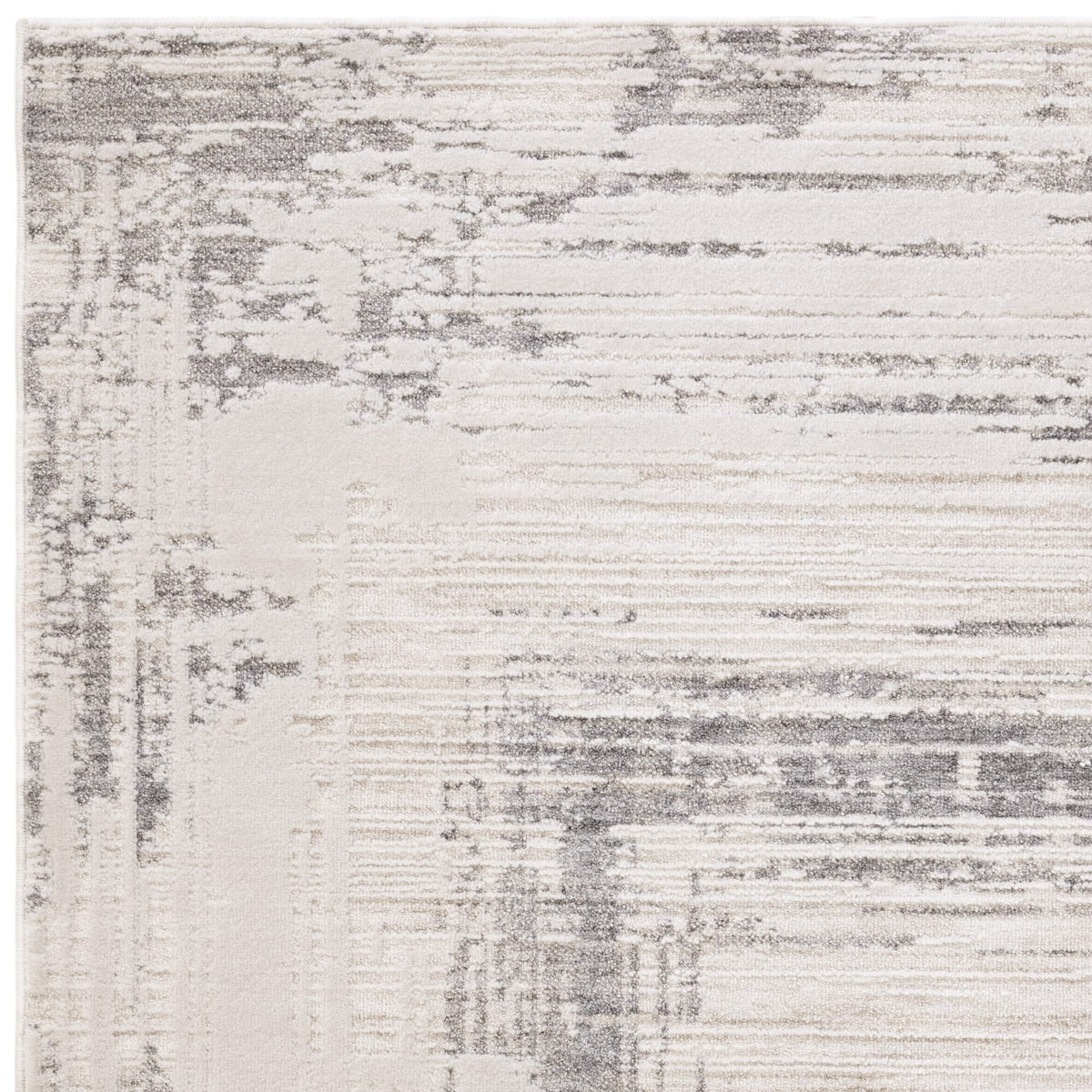 Soft textured rug on wooden flooring

