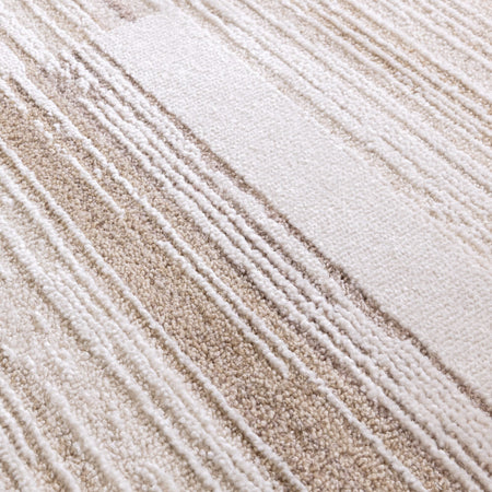 Asiatic rug in a minimalist bedroom

