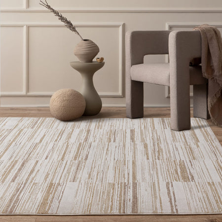 Anders AN08 rug styled in a neutral living space

