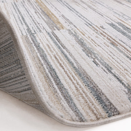 Contrast rug styled in a minimalist space

