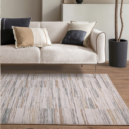 Anders AN09 rug with black and grey wave pattern

