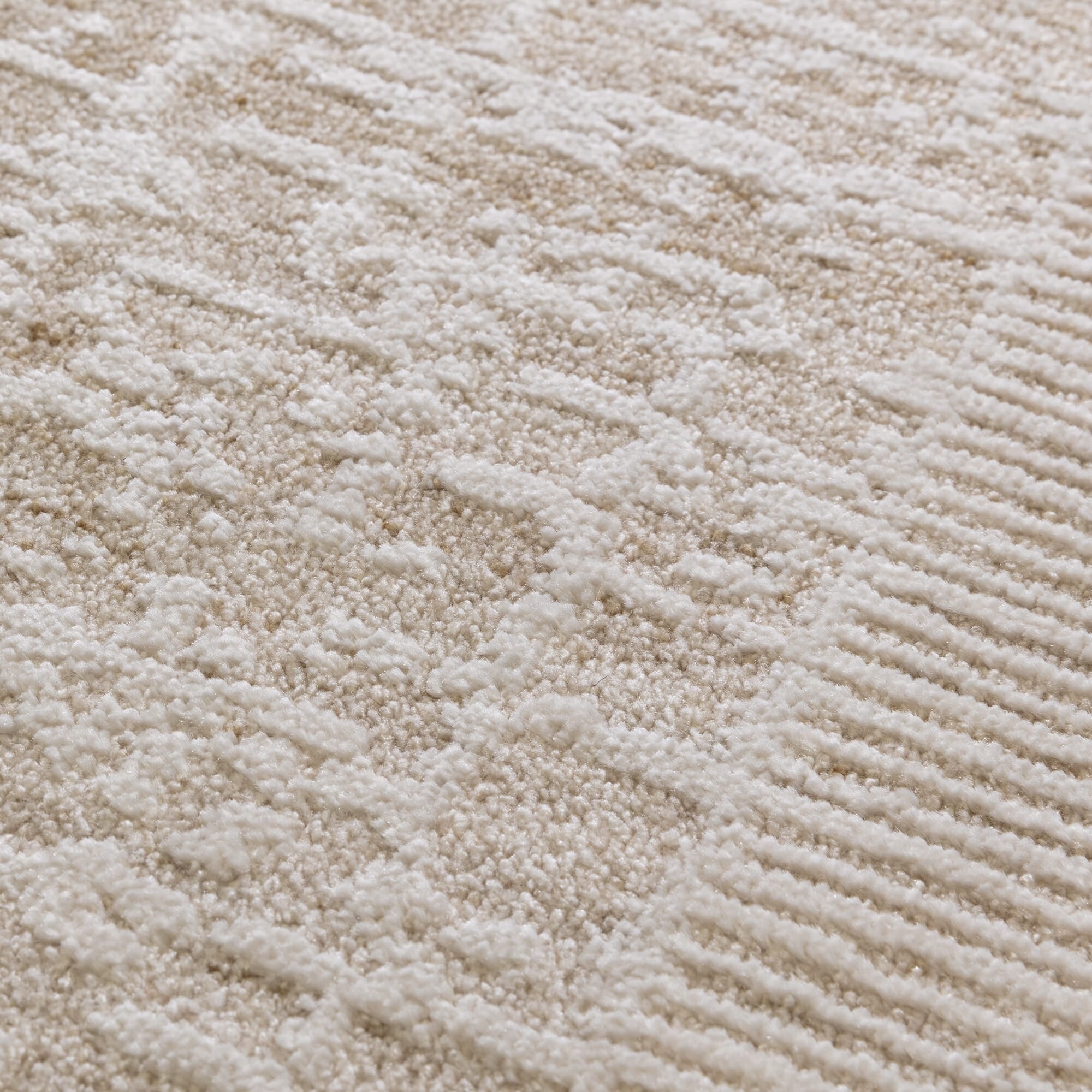 Light-toned rug with clean lines and soft texture

