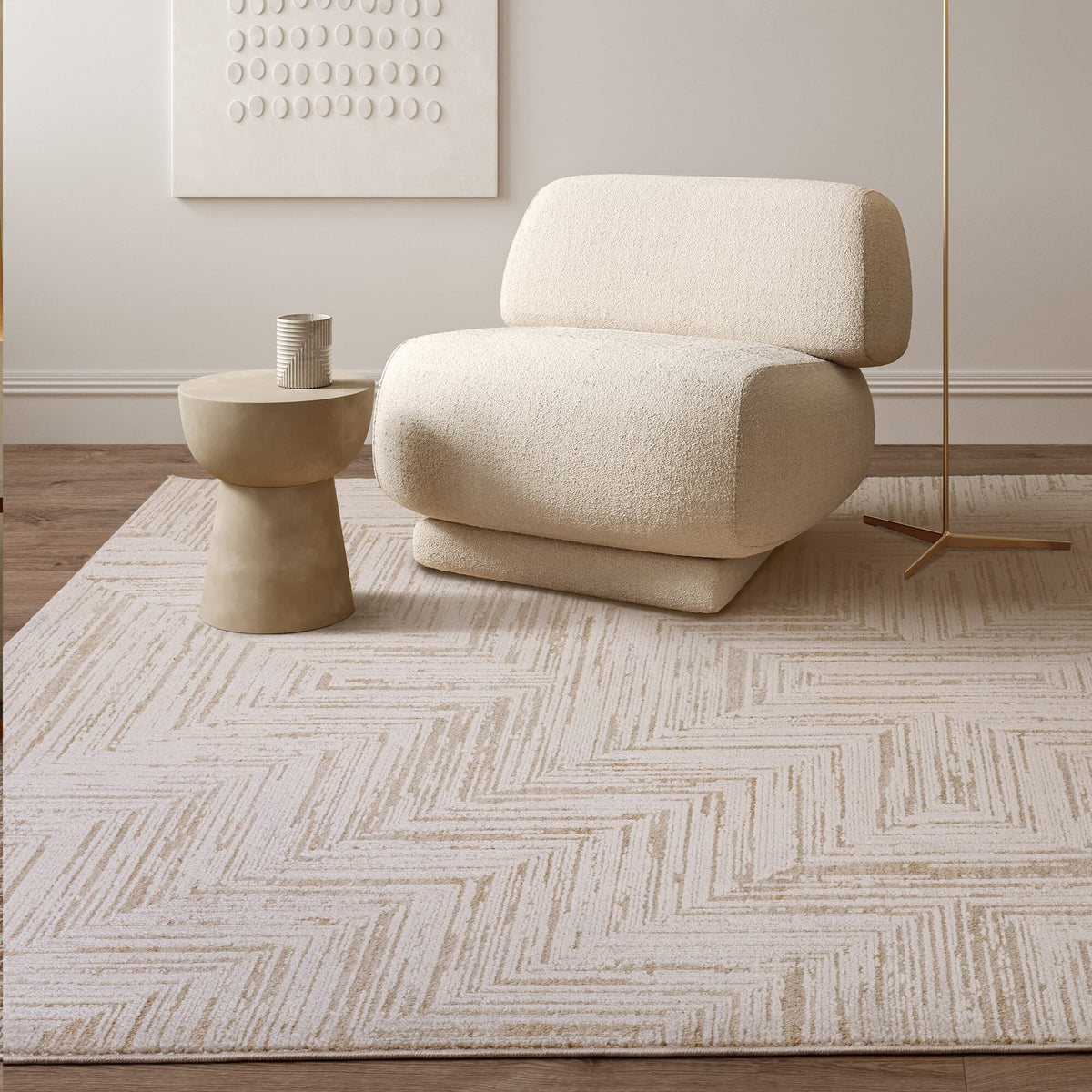 Anders AN12 rug with distressed stone pattern

