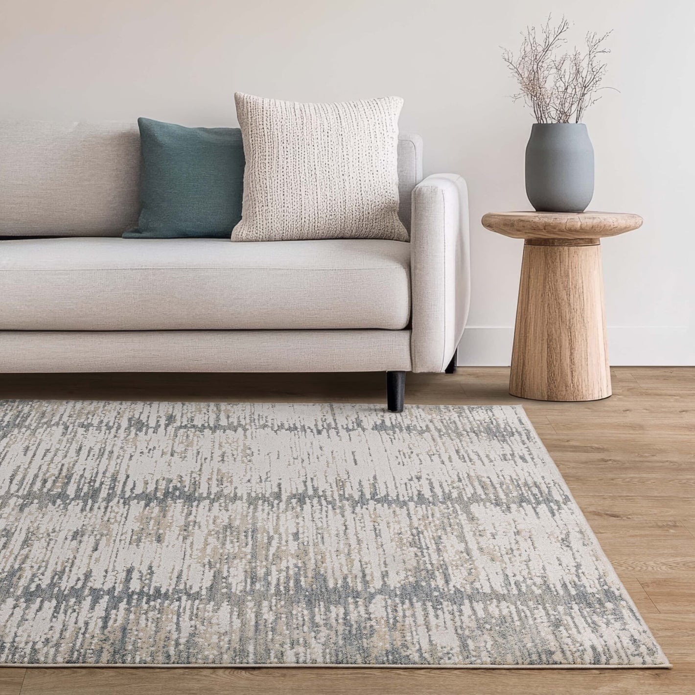 Anders AN15 rug with ripple grey pattern

