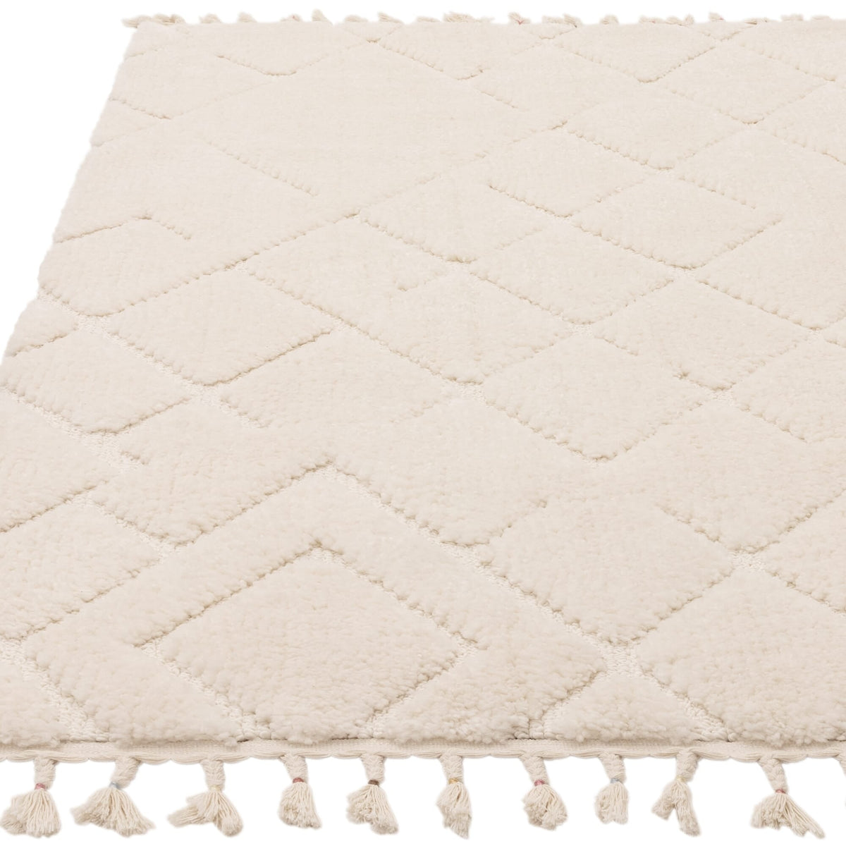 High-low texture neutral rug


