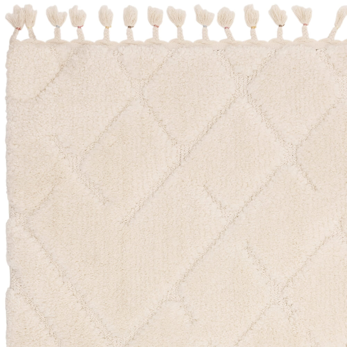 30mm polypropylene rug with fringe

