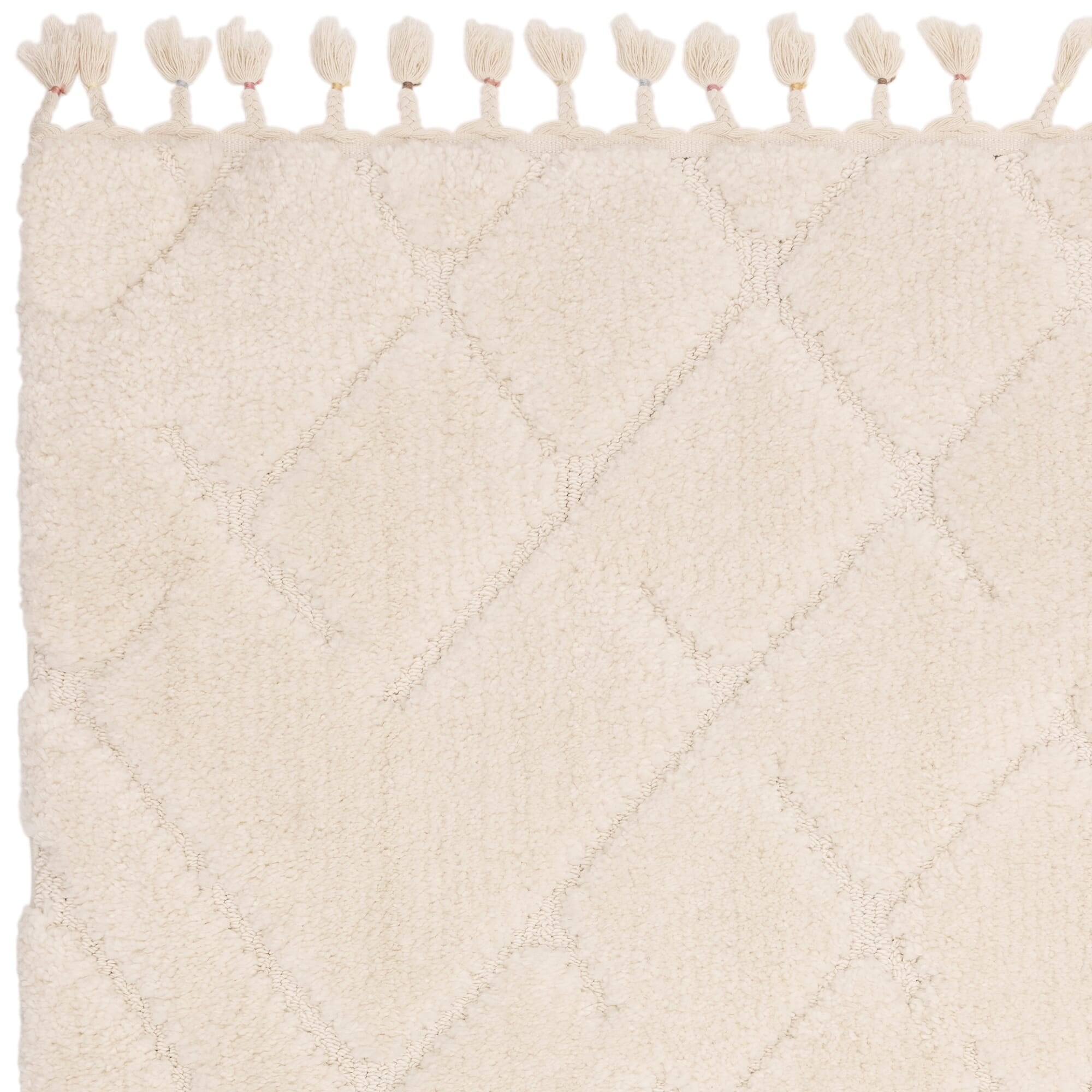30mm polypropylene rug with fringe

