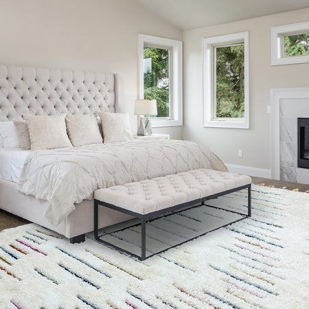 Ariana Harmony rug styled in bedroom

