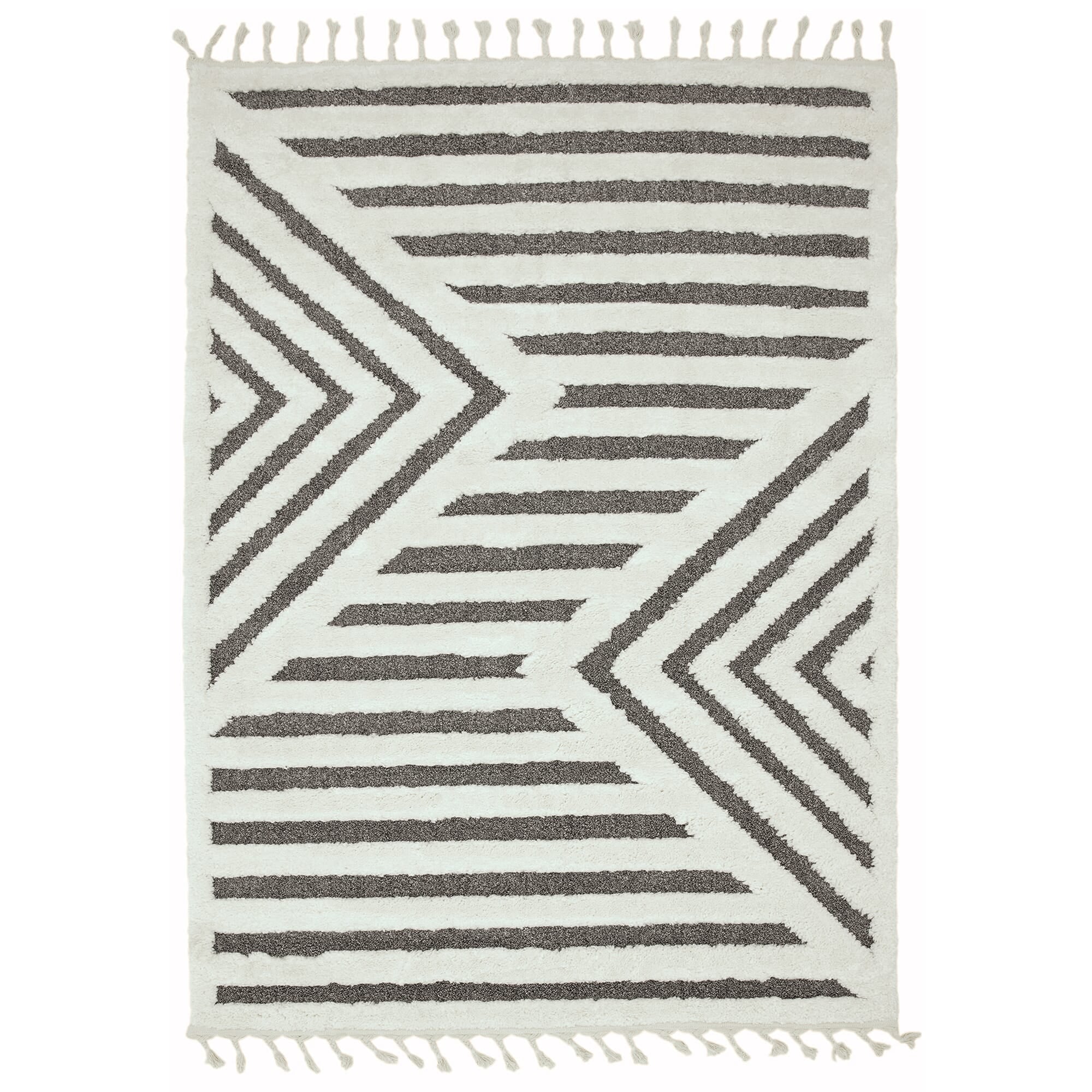 Abstract Moroccan shaggy rug

