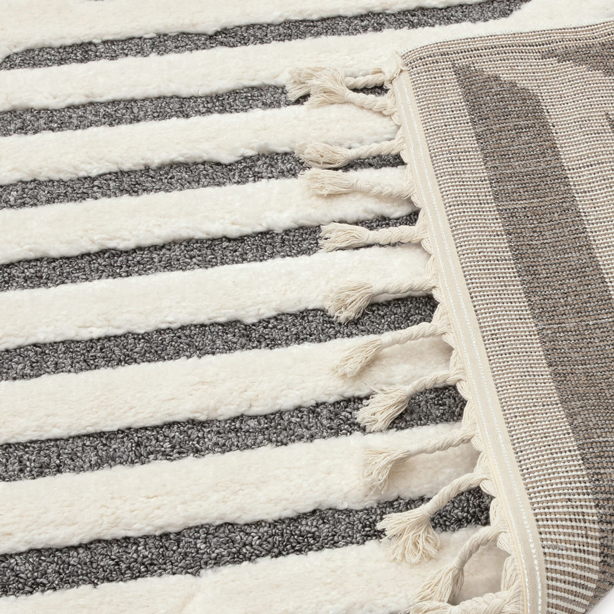 Textured polypropylene rug

