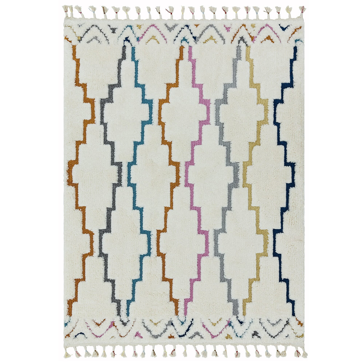 Soft shaggy rug with high-low pile texture

