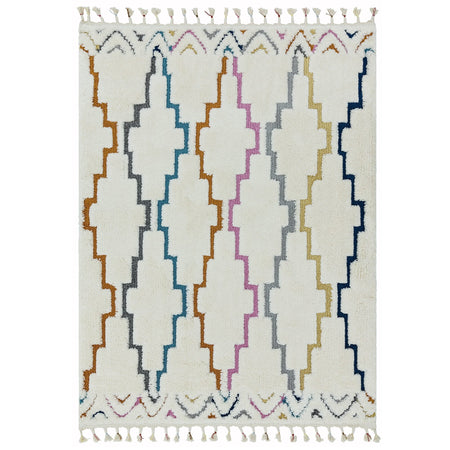 Soft shaggy rug with high-low pile texture

