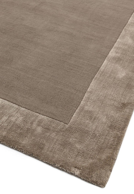 Taupe and neutral wool-viscose rug

