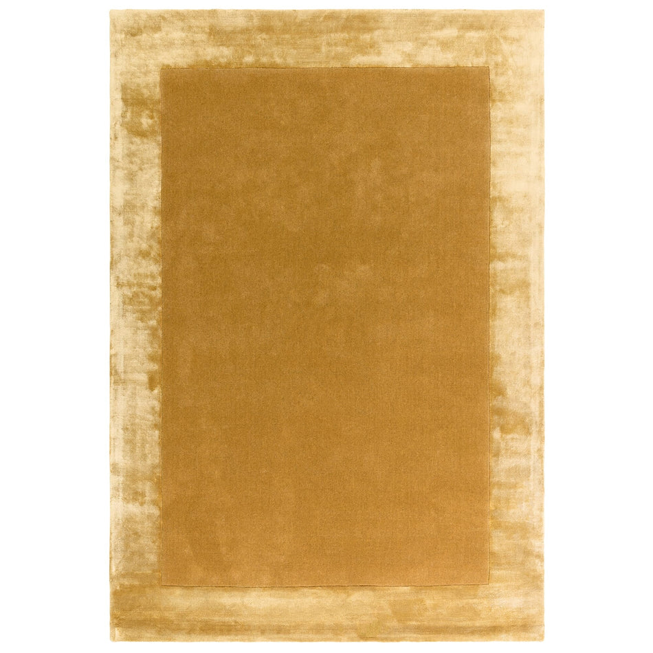 Ascot Gold Wool & Viscose Rug by Asiatic

