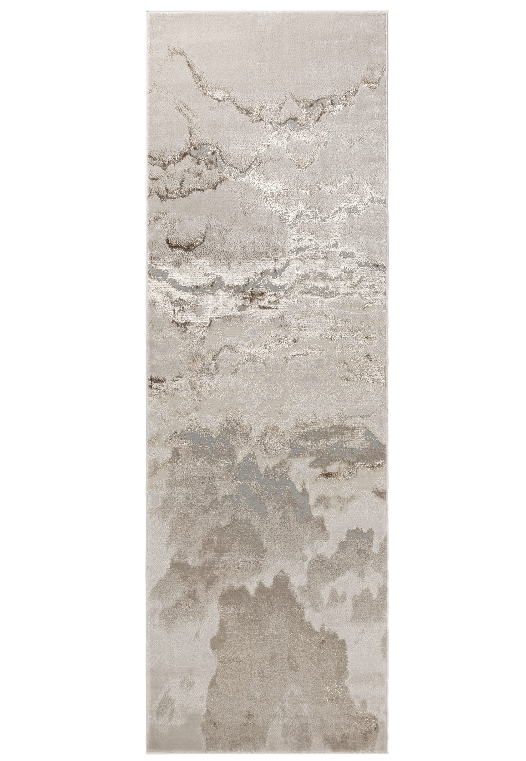Aurora Linea Metallic Rug AU17 full size view of runner