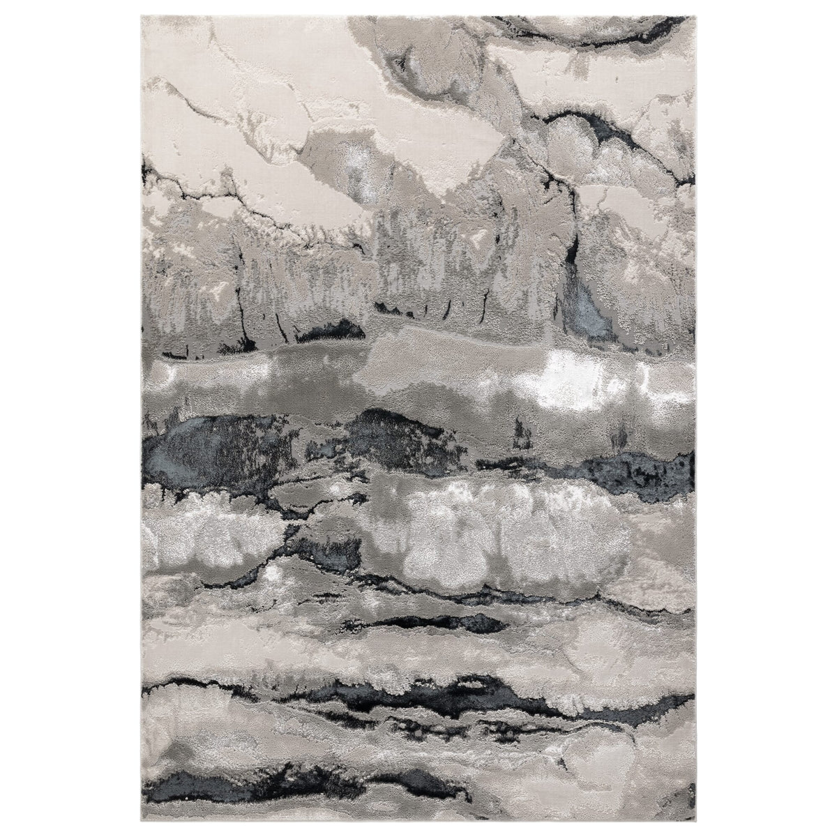 Aurora Quartz Metallic Rug AU05 full size view

