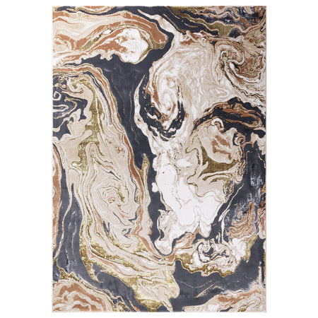 Aurora Marble Metallic Gold Rug AU08 full size view

