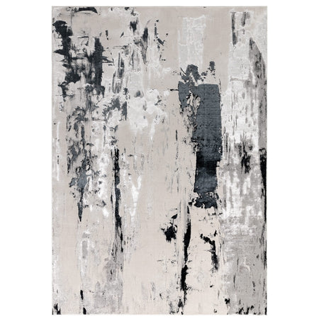 Aurora Glacier Metallic Silver Rug AU10 full size view


