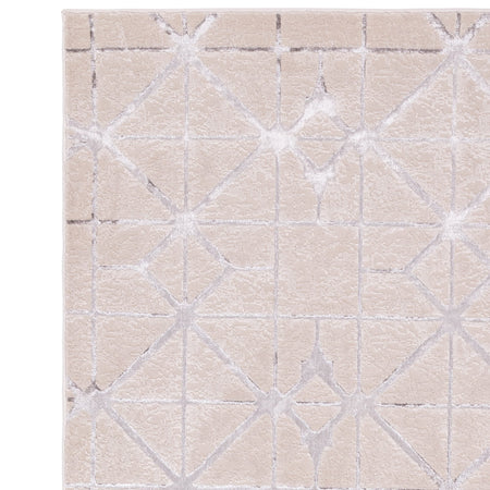 Machine woven silver lattice rug

