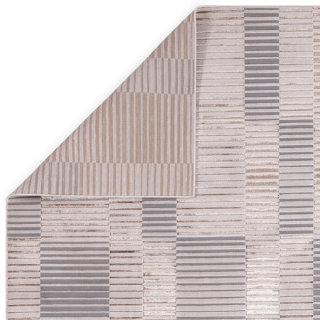 Aurora Ripple Metallic Rug AU14 showing backing