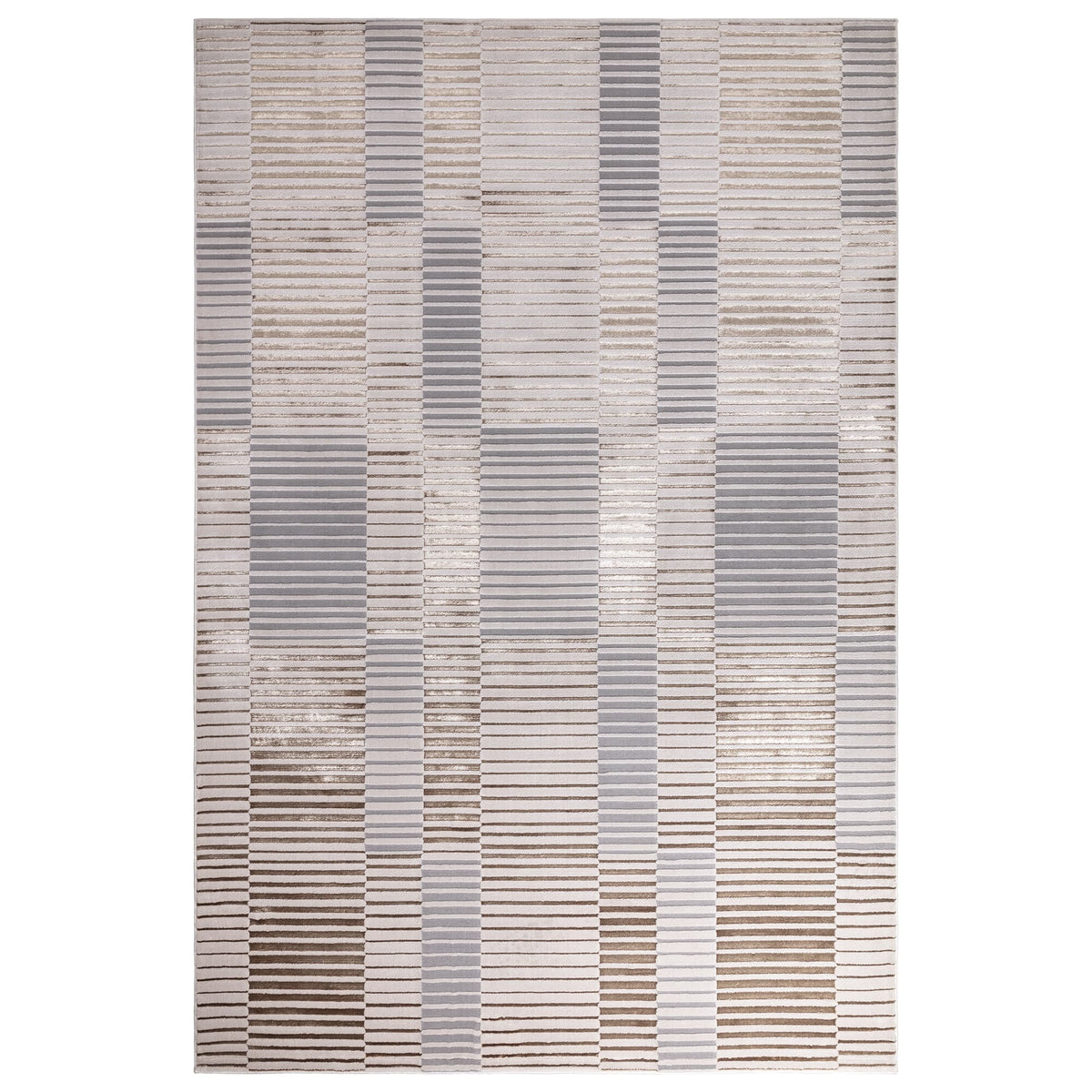 Aurora Ripple Metallic Rug AU14 full size view

