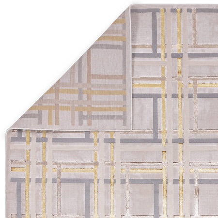 Aurora Elexus Metallic Rug AU15 showing backing