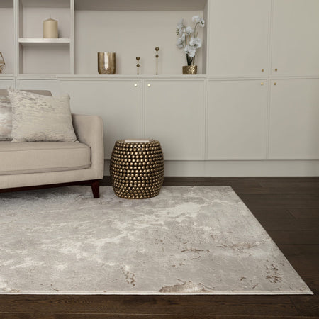 Strata Metallic Rug in modern interior

