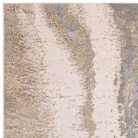 Neutral and grey tones with metallic shimmer

