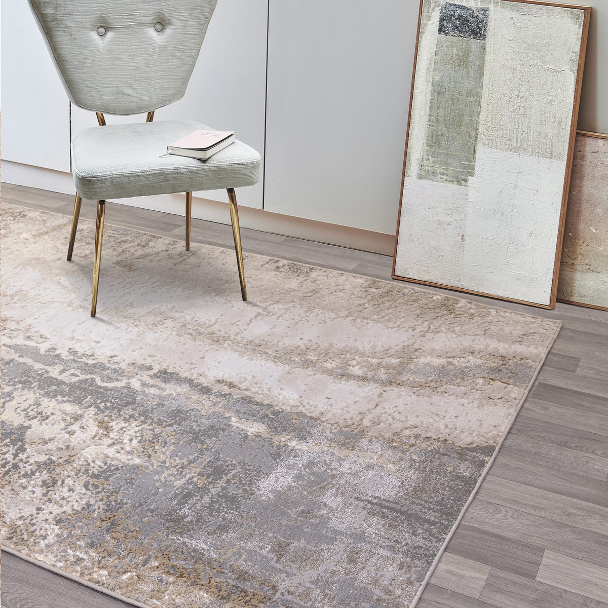Asiatic Aurora Cliff rug in a modern room

