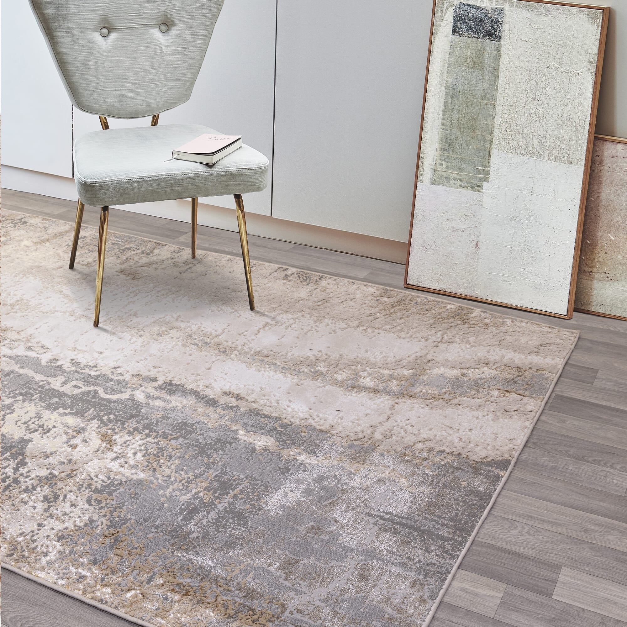 Asiatic Aurora Cliff rug in a modern room


