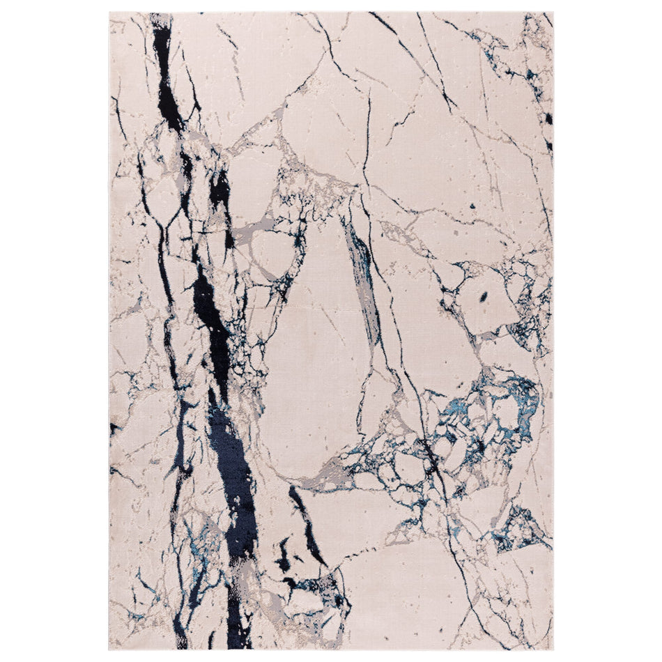 Aurora Quake Metallic Blue Rug AU22 full size view

