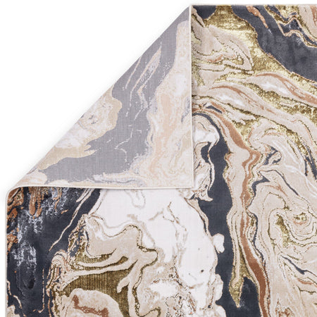 Machine woven marble gold rug

