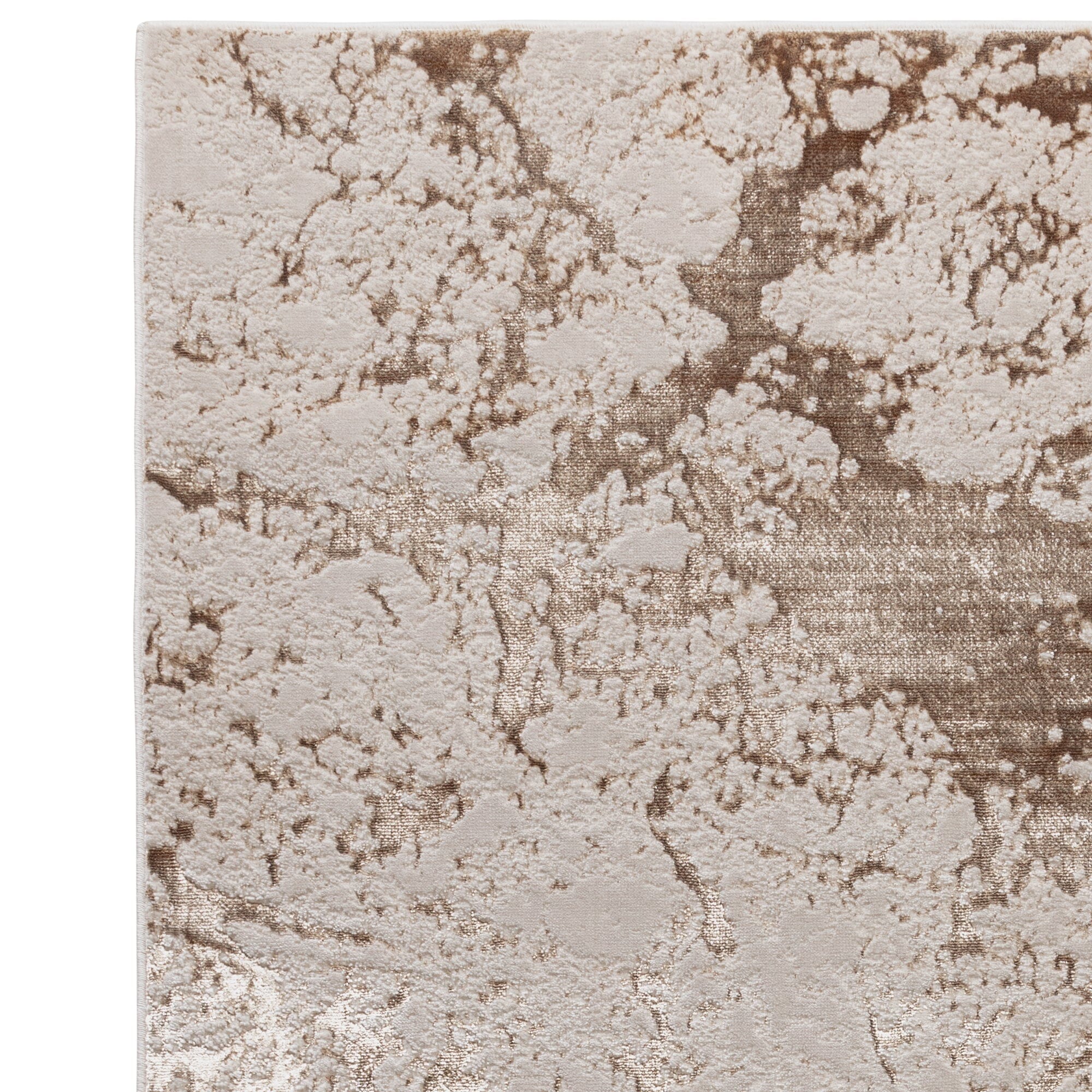 Aurora Strata Metallic Rug AU16 corner view showing the edges
