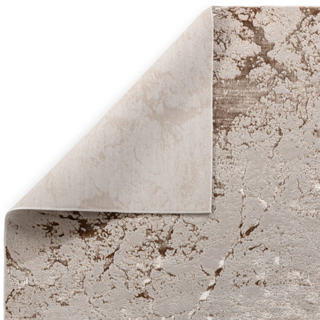 Aurora Strata Metallic Rug AU16 showing backing of the rug